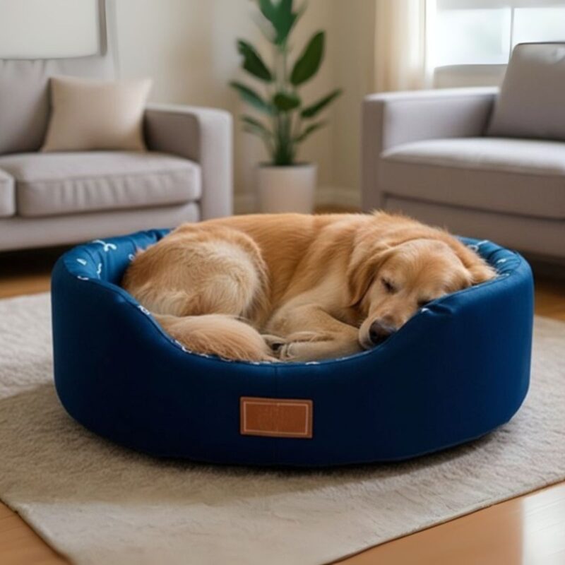 Cama Europa Para Cães e Gatos Popular Pet Azul Marinho Tamanho G-Imagem 3