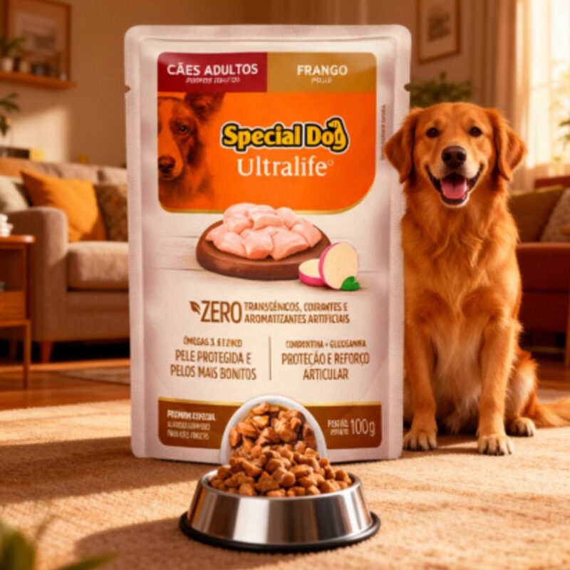Ração Úmida Special Dog Ultralife Sachê Cães Adultos Sabor Frango 100g-Imagem 3