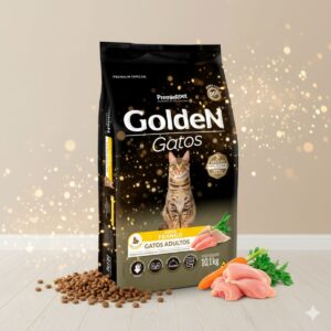 Ração Golden Gatos Adultos Castrados Sabor Frango – 10,1kg