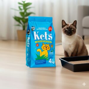 Areia Higiênica Kets Para Gatos 4kg