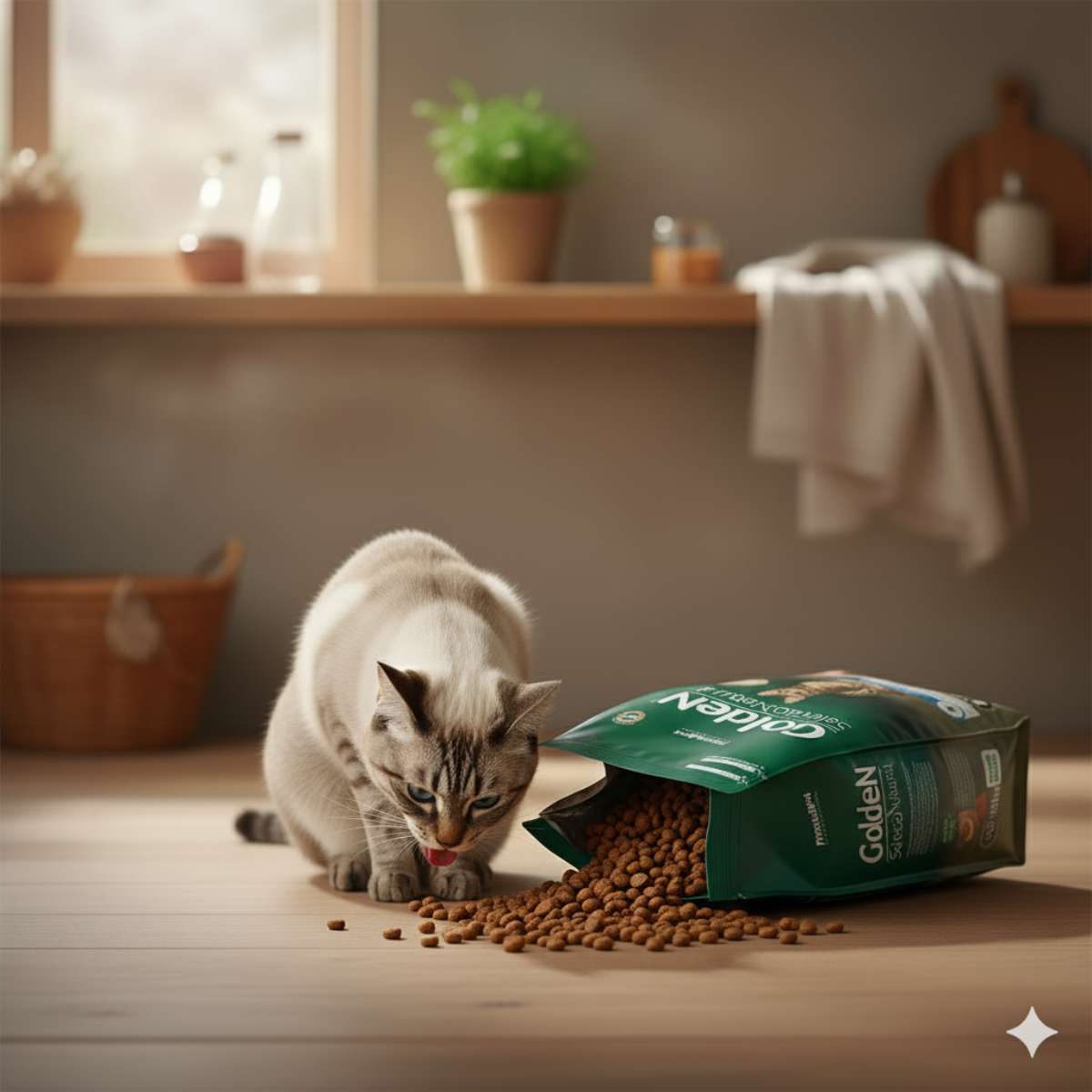 Ração Golden Seleção Natural Gatos Adultos Castrados Frango com Abóbora e Alecrim – 1kg-Imagem 3